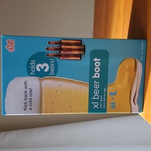 Beer boot for all your Octoberfest fun! Holds 3 bottles of beer and endless fun.